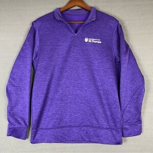 University of St. Thomas Sweatshirt Men’s Small‎ Purple 1/4 Zip Embroidered